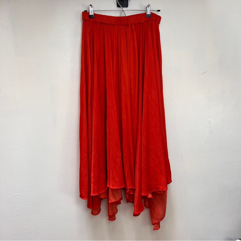 Anthropologie Vibrant Red Skirt
